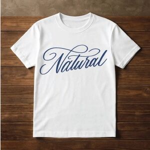 NWT - 'Natural' Screenprinted Original T-Shirt Cotton